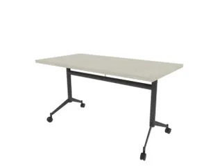 klaptafel,HxBxD 750x1400x700mm,hoekig,T-voet donkergrijs,ovale buis - 1