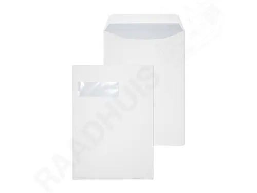 Envelop Raadhuis 220x312 Ea4 Venster Links Akte Speedy Grip Wit 120gr