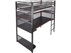 Xrocker Battlebunk Gaming Bed zwart 7118801 90x190cm met bureau