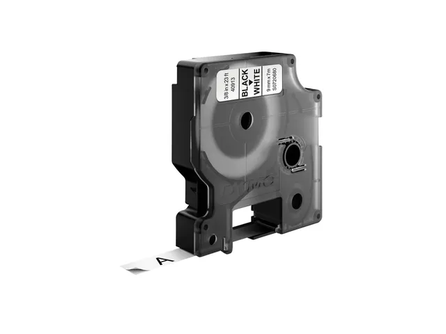 Labeltape Dymo 40913 LabelManager D1 polyester 9mm zwart op wit 10 stu