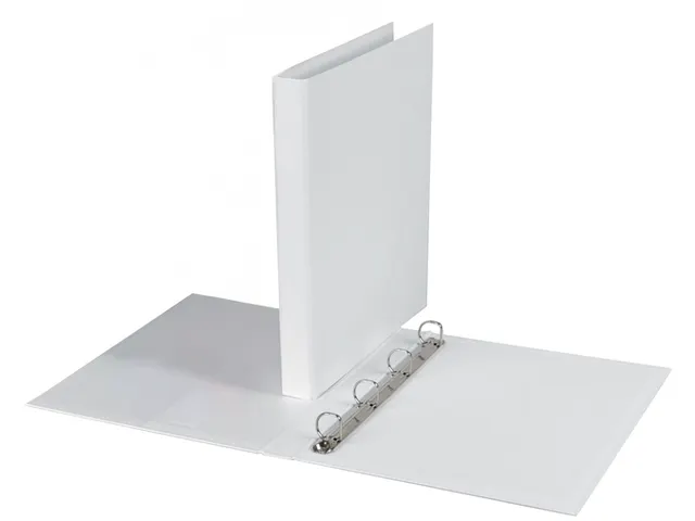 Ringband Quantore A4 4-rings D-mech 20mm PP wit