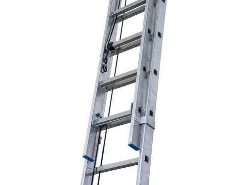 optrekladder,2x18,sporten,balk L 5,2-9,1m,2-dlg.,aluminium