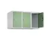 opzetkast,v. locker,3vak.,vak B 300mm,HxBxD 500x900x500mm,cilinderslot