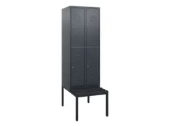 armoire vestiaire avec banc à deux niveaux HxlxP 1950x600x815mm