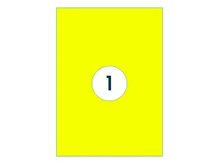 Gekleurde Etiketten 210x297mm A4 Fluor Geel 42224 - 3