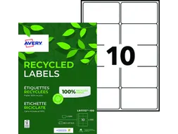 Etiket Avery LR7173-100 99.1x57mm recycled Wit 1000 stuks