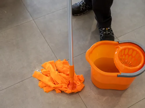Vikan Microfibre draadmop microvezel stroken schroefdraad Geel