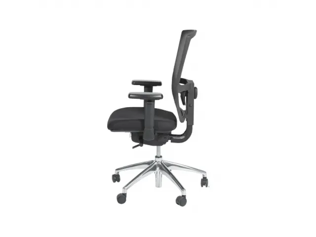 Siège de bureau 400 NPR tissu noir/dossier Mesh noir/piètemen chrom