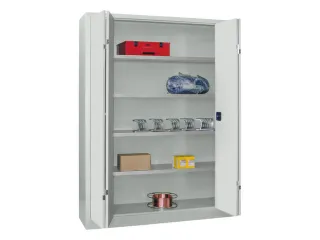 Vouwdeurkast 1950x1500x400mm 4legborden Verzinkt Ral7035 Front Ral7035 - 1