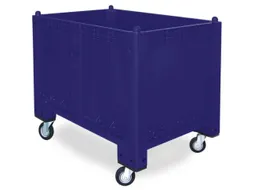 Stapelcontainer Pp Hxbxd 850x1200x800mm 550 Liter 4Wielen Blauw