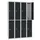 Dubbeldekse lockerkast,HxBxD 1800x1200x500mm,4x2vak.,draaigrendel