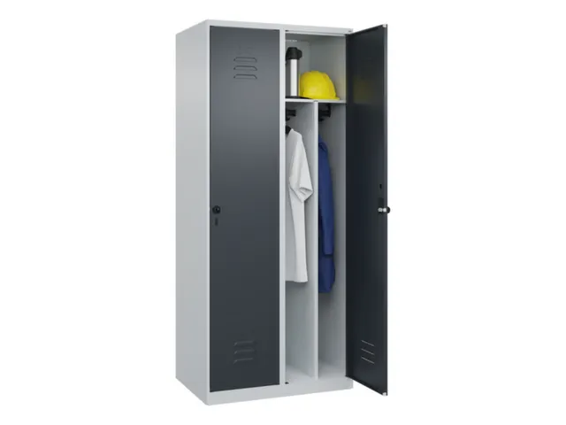 locker voor scheiding van kleding,HxBxD 1850x800x500mm,2vak