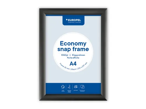 Kliklijst Europel Economy A4 25mm Zwart Easy-click