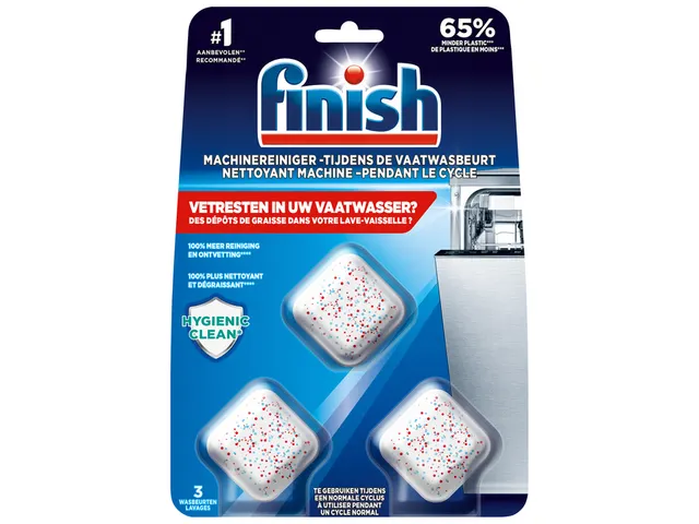 Vaatwasmachine-reiniger tabs Finish 3 stuks