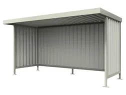 overkapping,grondveld,HxBxD 2200x4300x2200mm,wanden staal