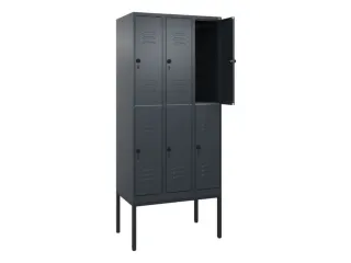 dubbeldekse locker,HxBxD 2120x900x500mm,3x2vak.,vak B 300mm - 2
