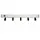 Pro-line Wandgarderobe 5 Haken zwart grijs