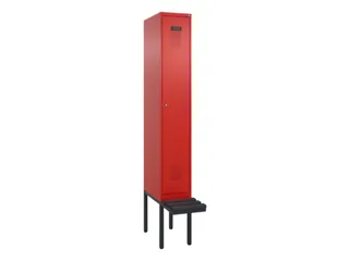 locker met bank,HxBxD 2120x300x815mm,1vak,vak B 300mm,cilinderslot - 2