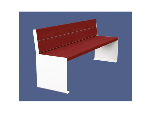 Banc d'extérieur L1200mm 3 lattes chêne acajou/RAL9010