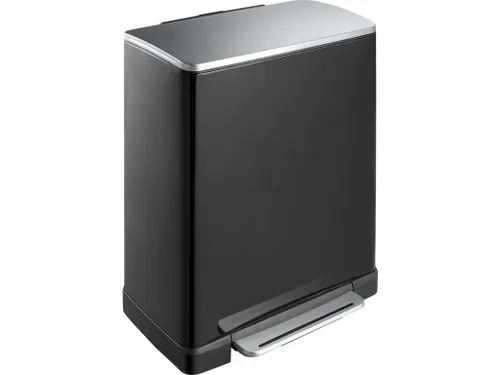 Pedaalemmer E-Cube 40 Liter Zwart Mat RVS