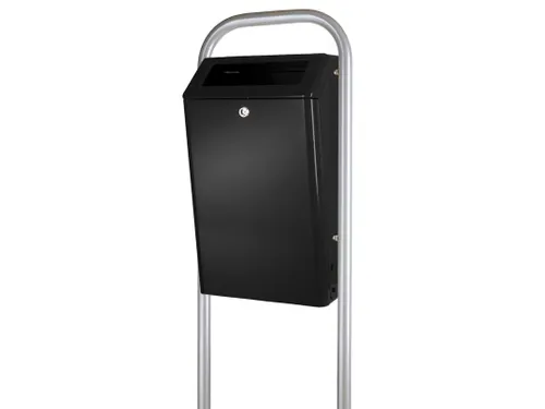 Buitenafvalbak 50 Liter Zwart Grijs