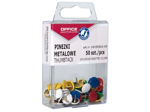 Punaises, Couleurs Assorties, Boîte Suspendue Plastique De 50 Pièces