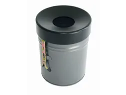afvalbak,vlamdovend,30l,HxØ 415x344mm,wandmontage,kop zwart