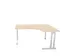 bureau in vrije vorm,HxBxD 740x1600x1200mm,vrije vorm,NE-esdoorn