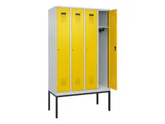 locker,HxBxD 2120x1200x500mm,4vak,vak B 300mm,cil.-slot,voetonderstel