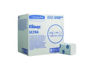 Kleenex 8408 Ultra Gevouwen Toiletpapier Wit 2-laags 200 Vel - 1
