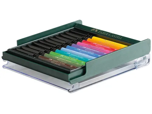 Tekenstift Faber Castell Pitt Artist Pen Brush Set 12 Stuks Skin