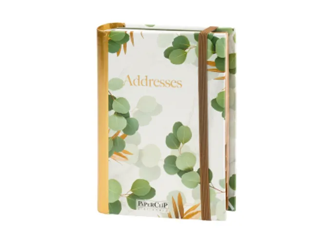 Adressenboek Paperclip Bloom A6 lijn 80vel 1000gr