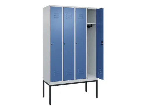 locker,HxBxD 2120x1200x500mm,4vak,vak B 300mm,cil.-slot,voetonderstel