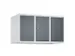 opzetkast,v. locker,3vak.,vak B 300mm,HxBxD 500x900x500mm,vleugeldeur