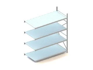Breedvakstelling aanbouwveld HxBxD 2500x2251x1050mm 4 stalen legborden - 1