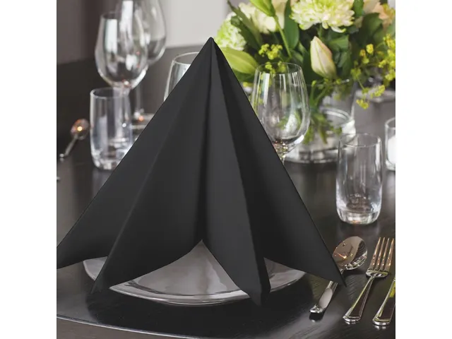 Dinerservet Tork Linstyle Premium 1/4 vouw 1-laags 390x390mm 50 vel zw