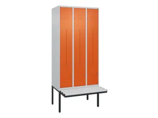 Z-garderobekast,HxBxD 2120x900x815mm,6vak,vak B 300mm,cil.-slot - 1