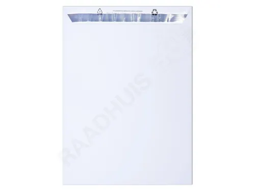 Mailingsenvelop Raadhuis 235x310mm transparant met plakstrip krimp a 5