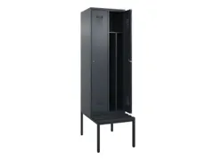 locker met bank,voor scheiding van kleding,HxBxD 2120x600x815mm,2vak