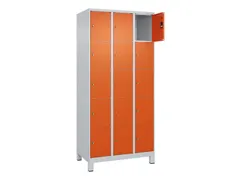 lockerkast,HxBxD 1950x900x500mm,3x5vakken,vak B 300mm,cil.-slot,voeten