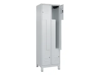 Z-garderobekast,HxBxD 1950x600x500mm,vak B 150/300mm,cil.-slot,voeten - 2