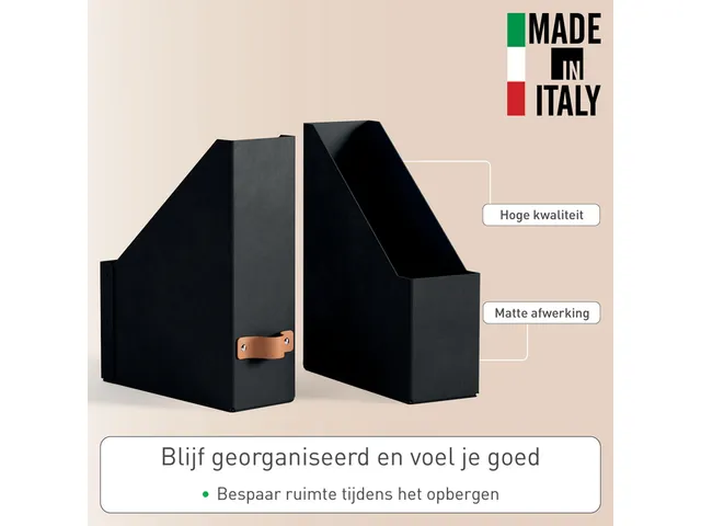 Tijdschriftencassette Leitz Puro set van 2 zwart
