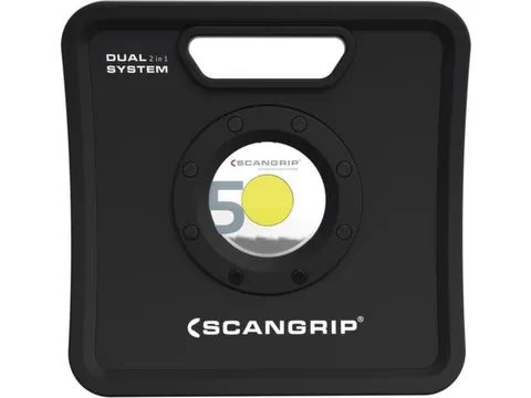 acculamp,behuizing gegoten aluminium,1 LED,5000lumen,draaggreep