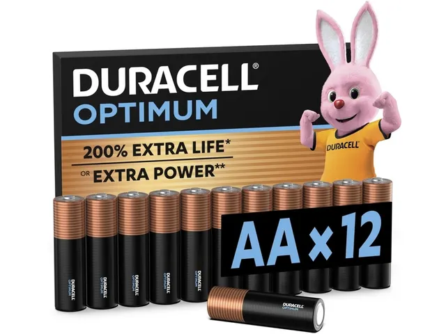 Batterij Duracell Optimum 12x AA