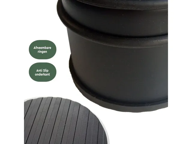 Deurstopper Zwart ⌀9 x7.5 cm