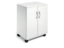 bijzetkast,HxBxD 748x528x400mm,wit,2niveaus,1 OH