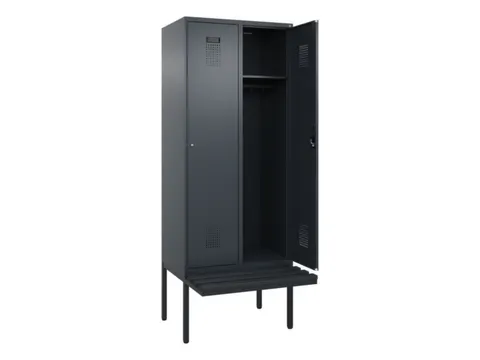 locker met bank,HxBxD 2120x800x815mm,2vak,vak B 400mm,cilinderslot