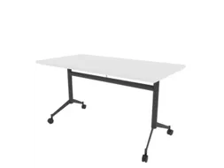 klaptafel,HxBxD 750x1400x700mm,hoekig,T-voet donkergrijs,ovale buis