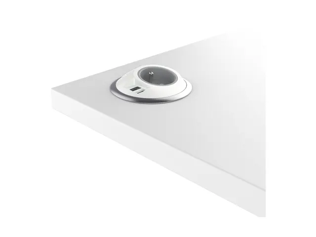 Desktop stekkerdoos Power PixelTUF 1x Penaarde +USB A/C 25W Wit