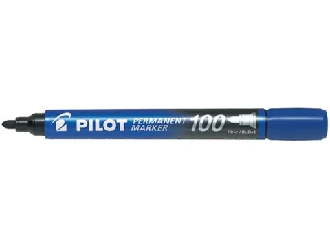 Viltstift PILOT 100 rond fijn blauw doos à 15+5 gratis
